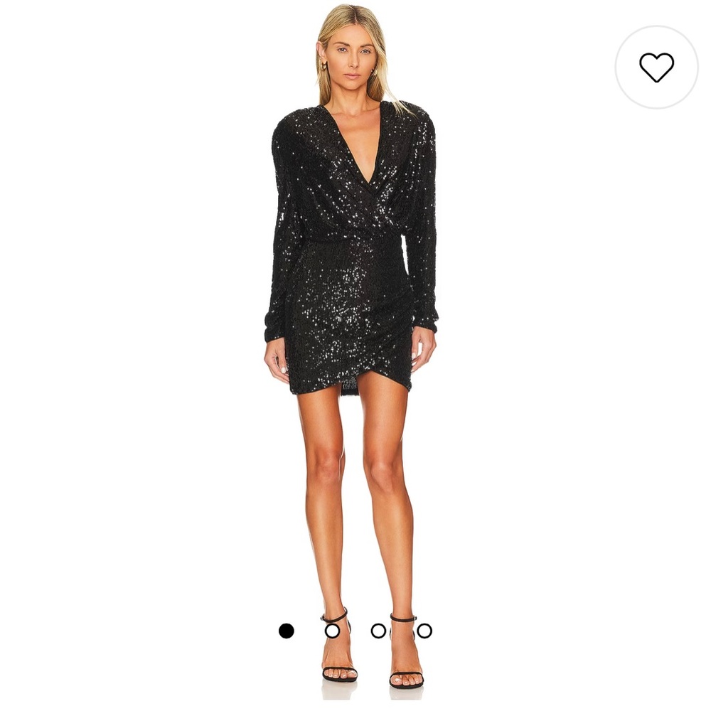 Generation Love Black sequin mini dress with sleeves